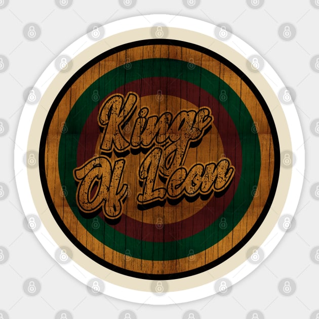 Circle Retro Kings Of Leon Sticker by Electric Tone